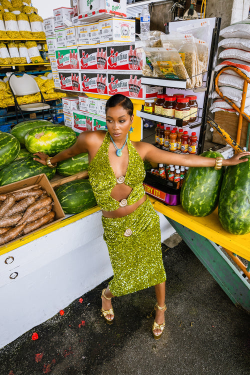 Electric Eden Halter set